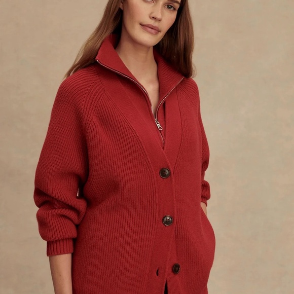 Varley NWT Sitges Button-Through Knit - Picture 4 of 6